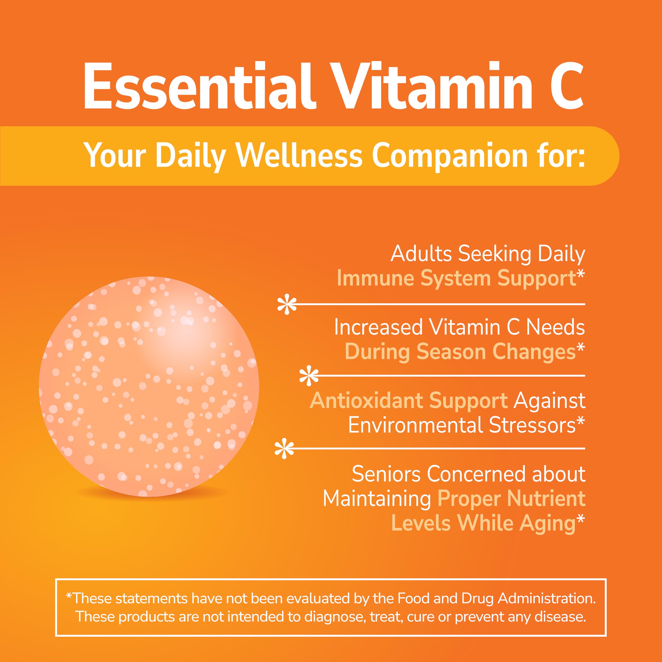 Stacked 21st Century Vitamin C 500 mg chewables highlighting daily serving size