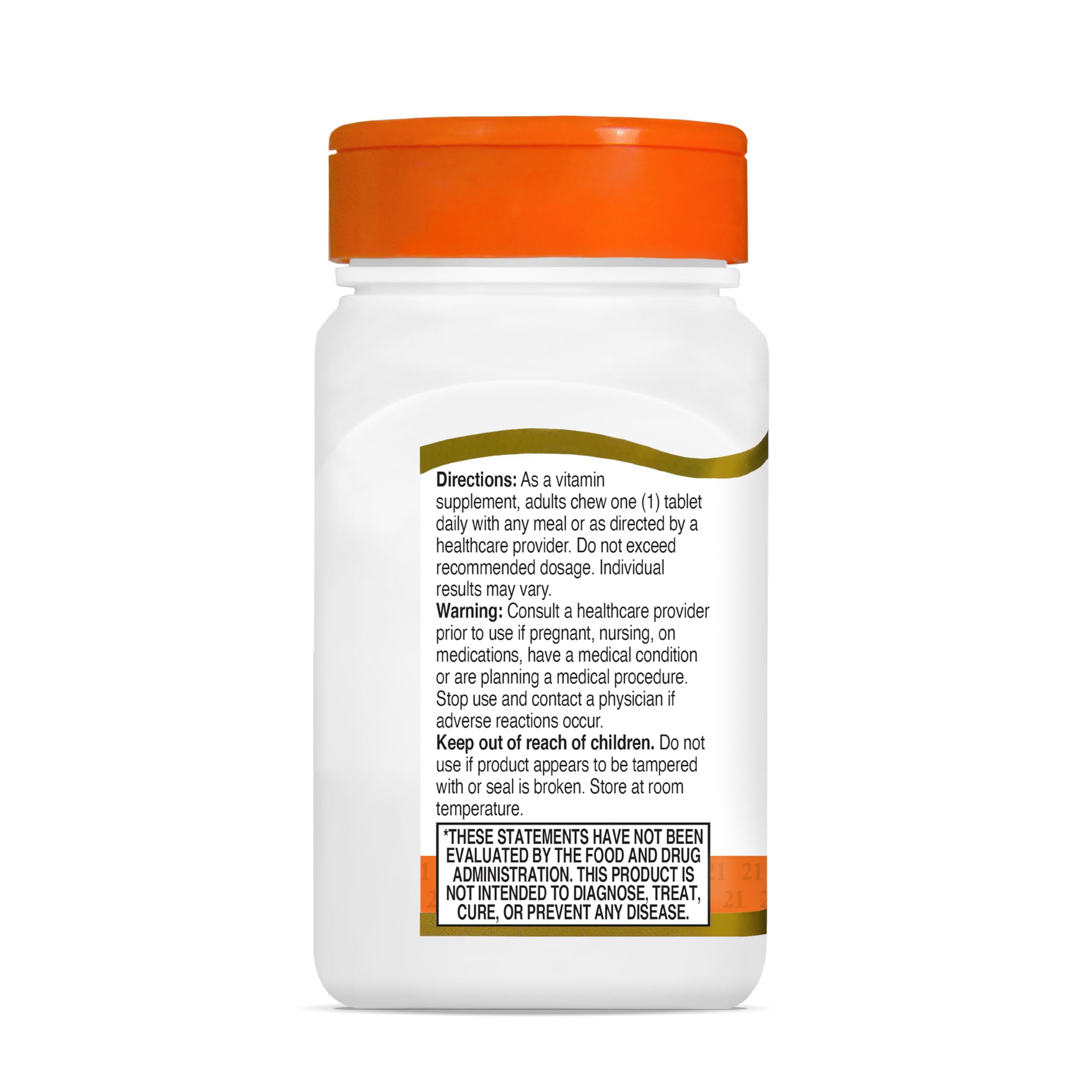Open 21st Century Vitamin C bottle visual emphasizing accessibility and daily use