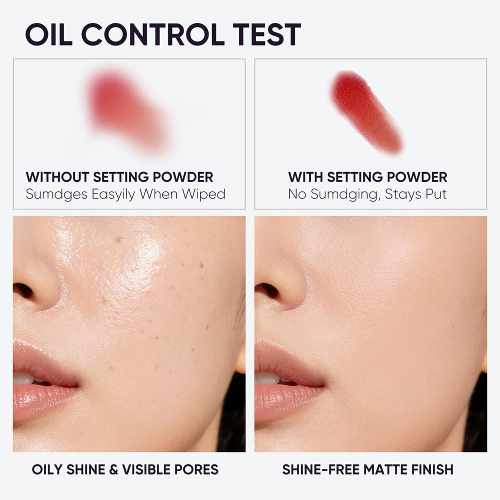 Oil-control formula helps reduce shine during workouts or hot days