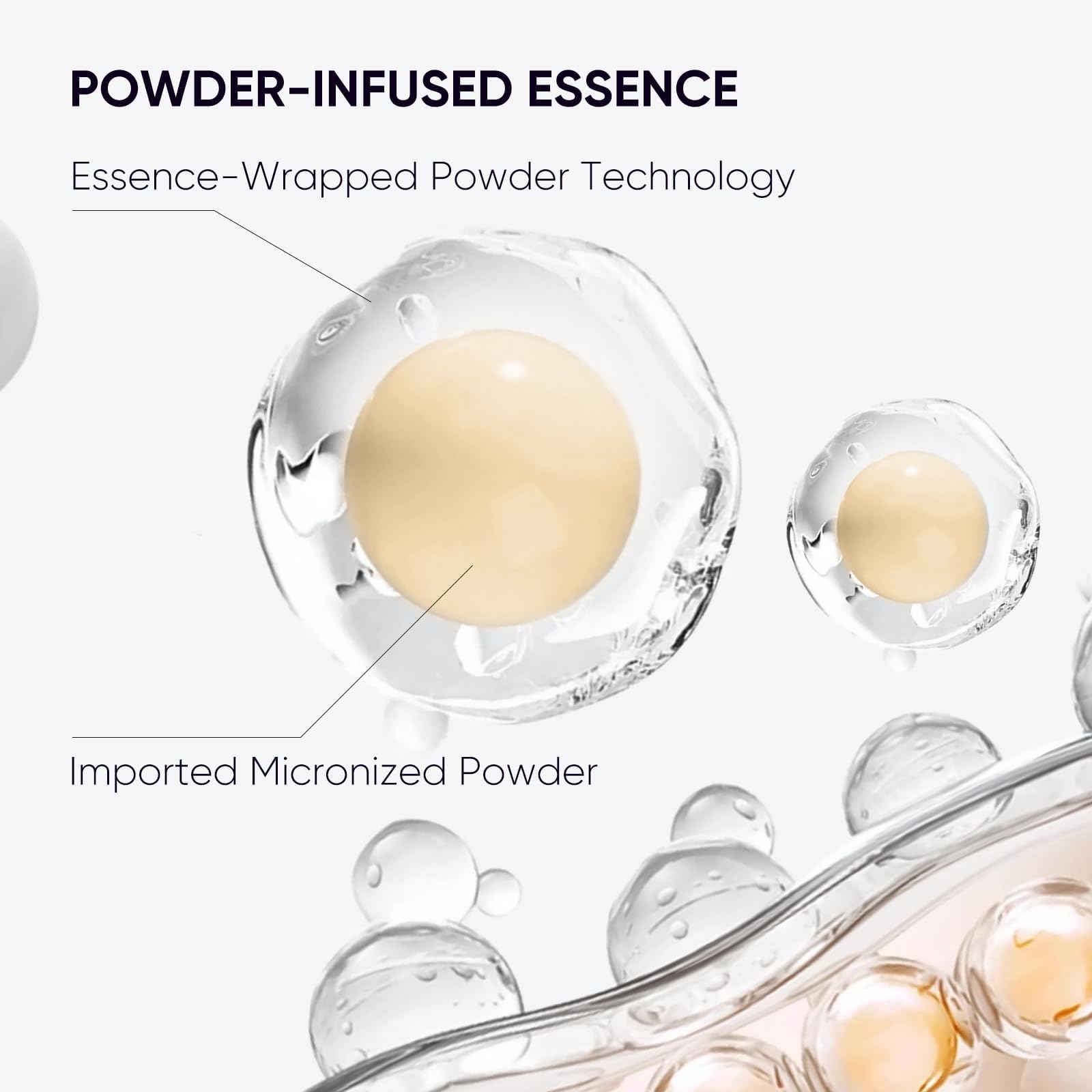 Close-up shows ultra-fine powder texture for a smooth finish