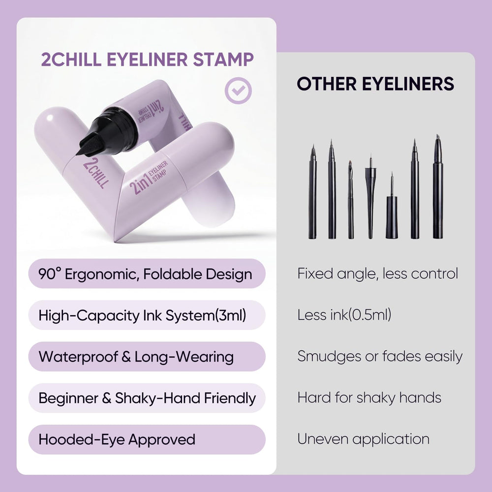 2CHILL waterproof and smudge-proof eyeliner for all-day wear