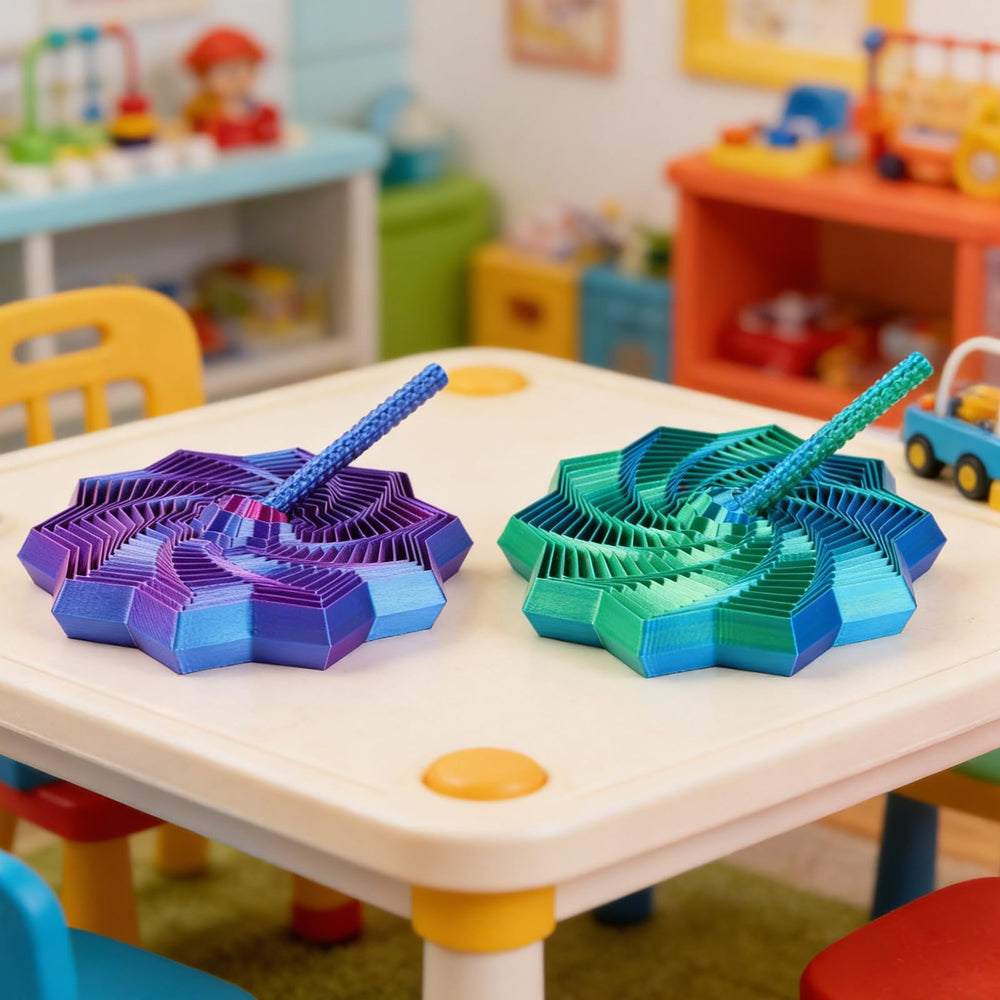 2Pcs Colorful sensory toy on a workspace for brief sensory breaks