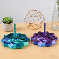 2Pcs Fractal hexagon design in bright colors for visual engagement during tasks