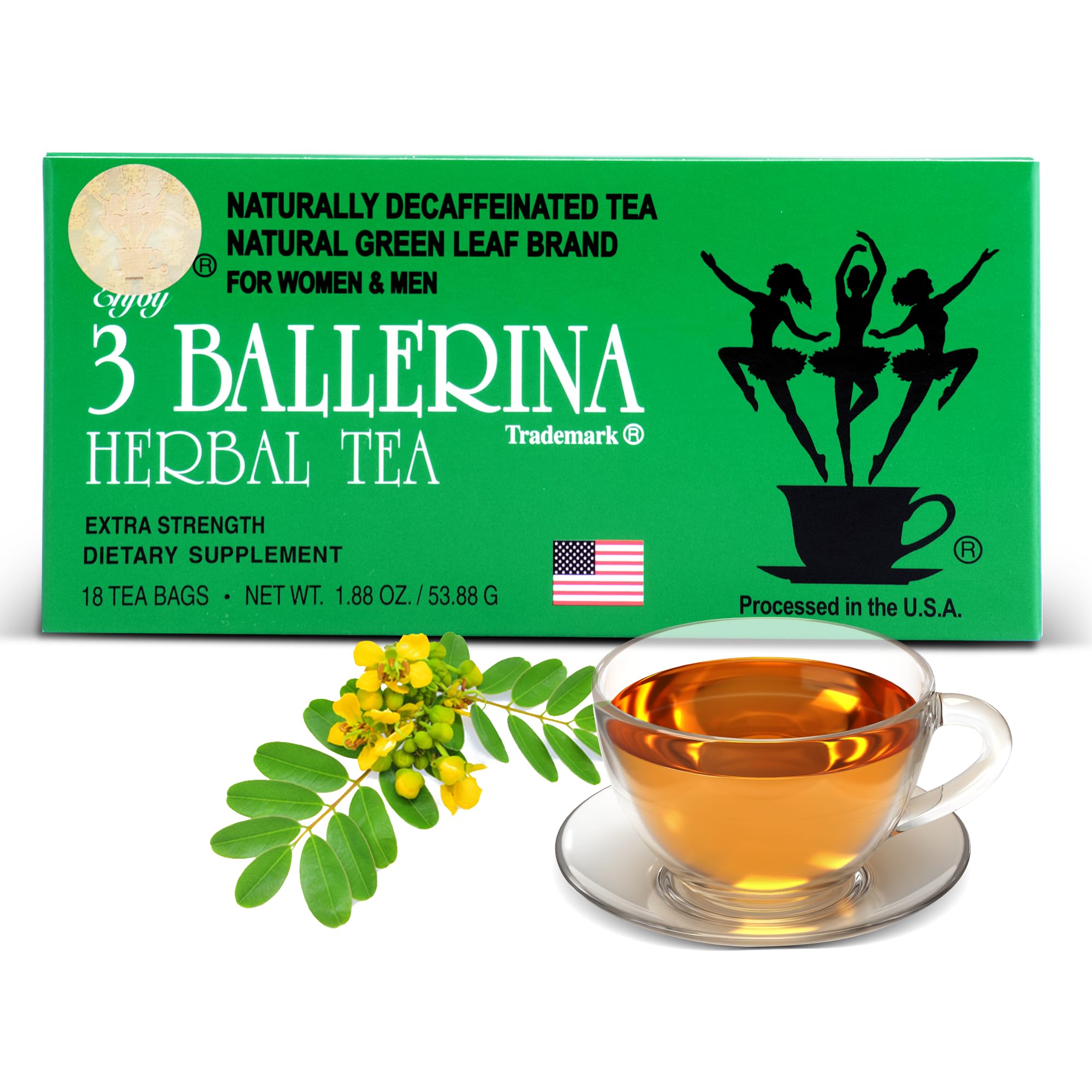 3 Ballerina Dieters' Tea front packaging shows premium natural herbs blend.