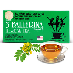 3 Ballerina Dieters' Tea front packaging shows premium natural herbs blend.