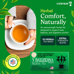 3 Ballerina Dieters' Tea label detail confirms authentic USA-made quality.