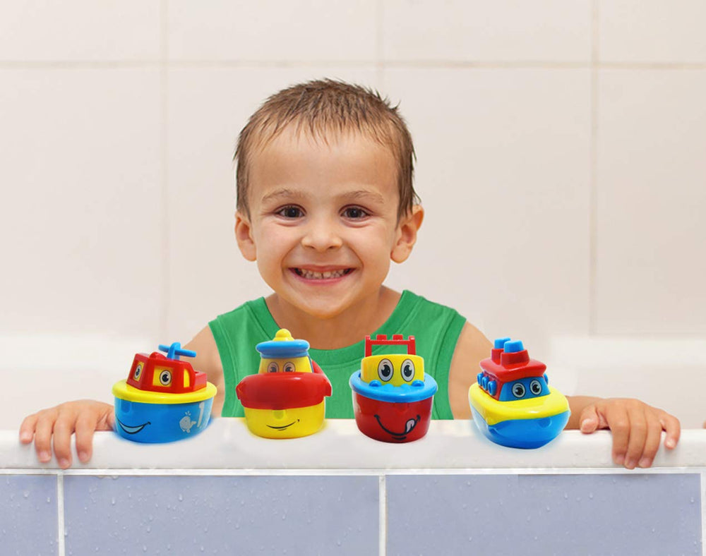 3 Bees & Me four boats in one set for easy sharing and tub fun.
