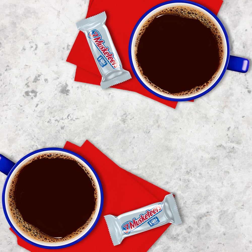 Dessert topping with 3 Musketeers Fun Size bars for whipped chocolate flair