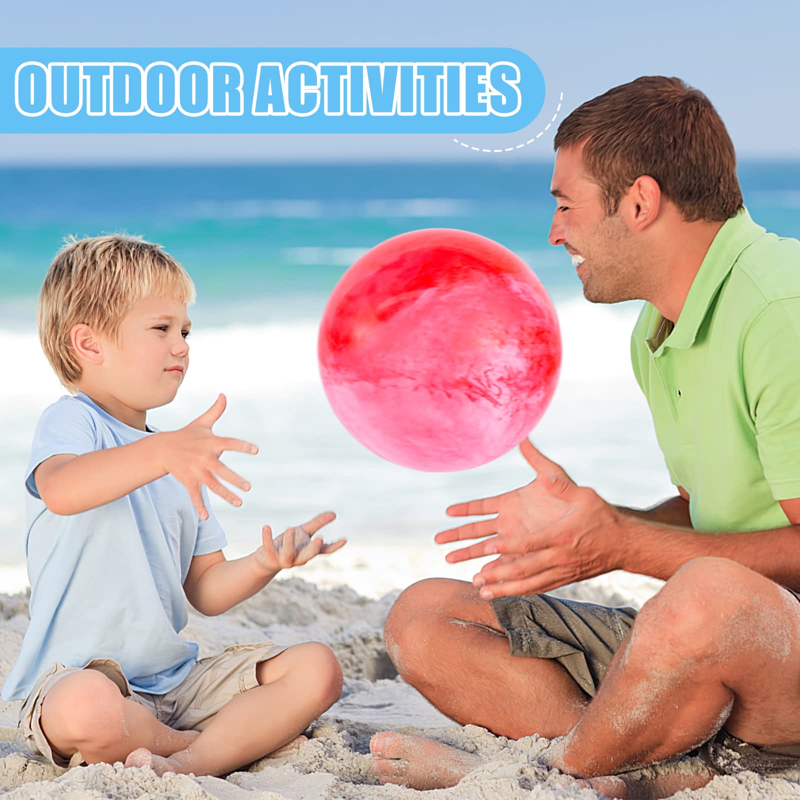 3 Otters pink marbleized playground ball kid-friendly color for group play