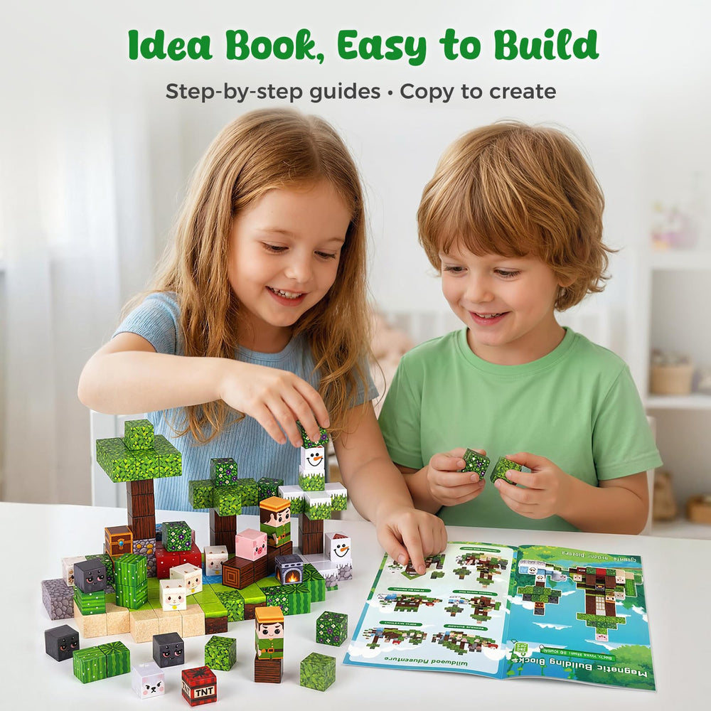 3 otters strong magnetic cubes closeup—durable BPA-free plastic for safe stacking.