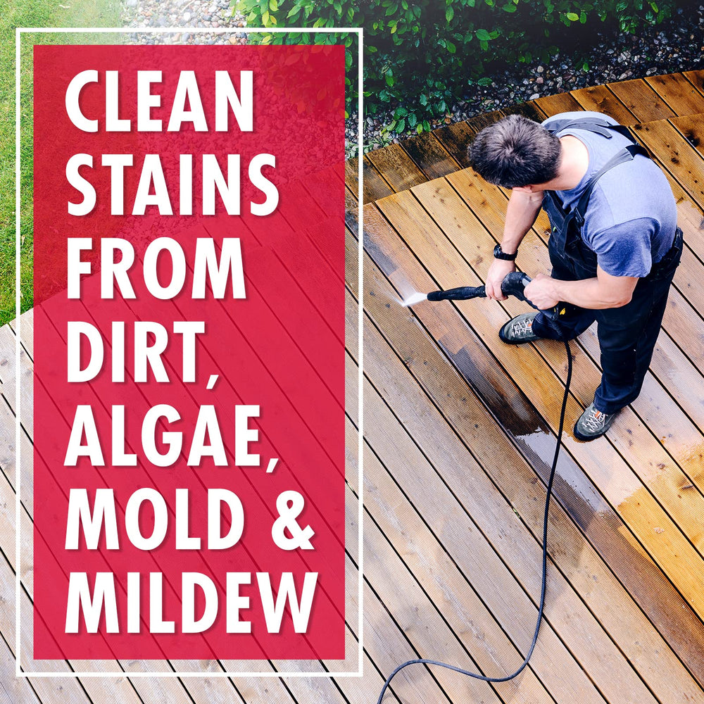 30 SECONDS Outdoor Cleaner on canvas and plastic surfaces.