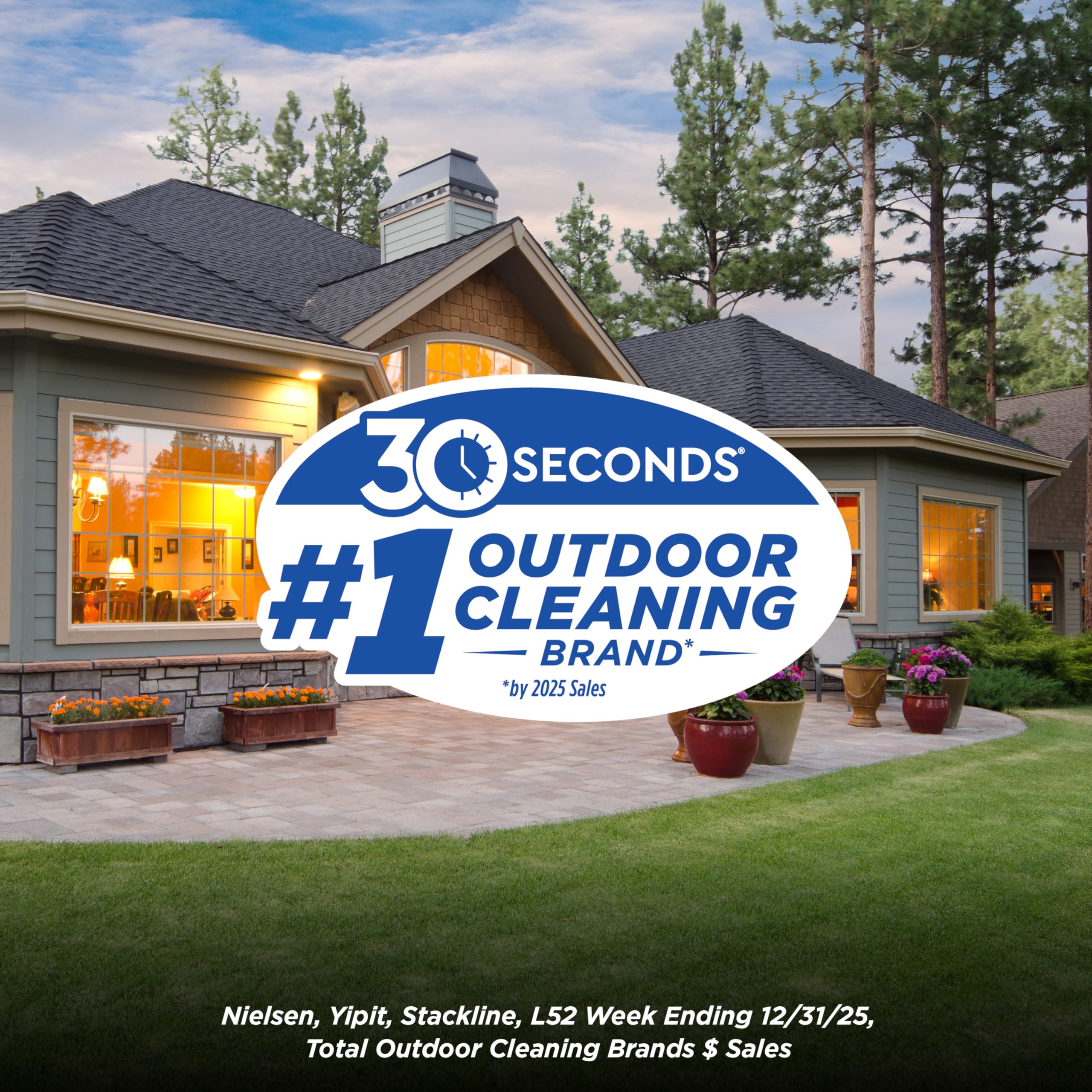 30 SECONDS spray-and-rinse routine simplifies outdoor cleaning tasks