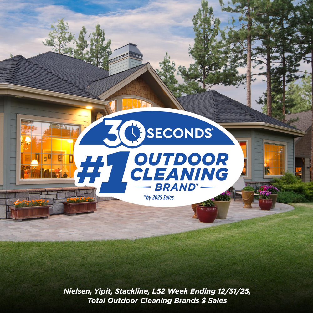 30 SECONDS spray-and-rinse routine simplifies outdoor cleaning tasks