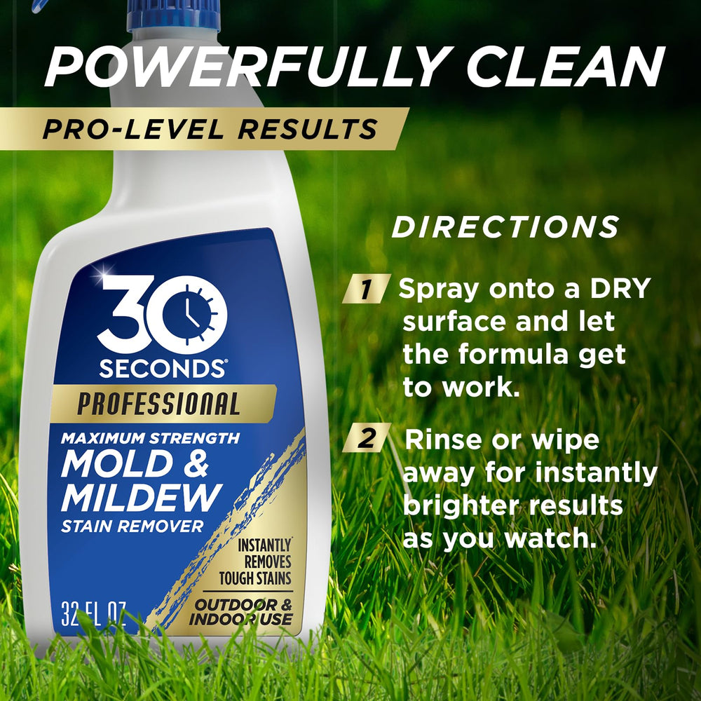 Spray nozzle in use with 30 SECONDS Pro Mold Remover.