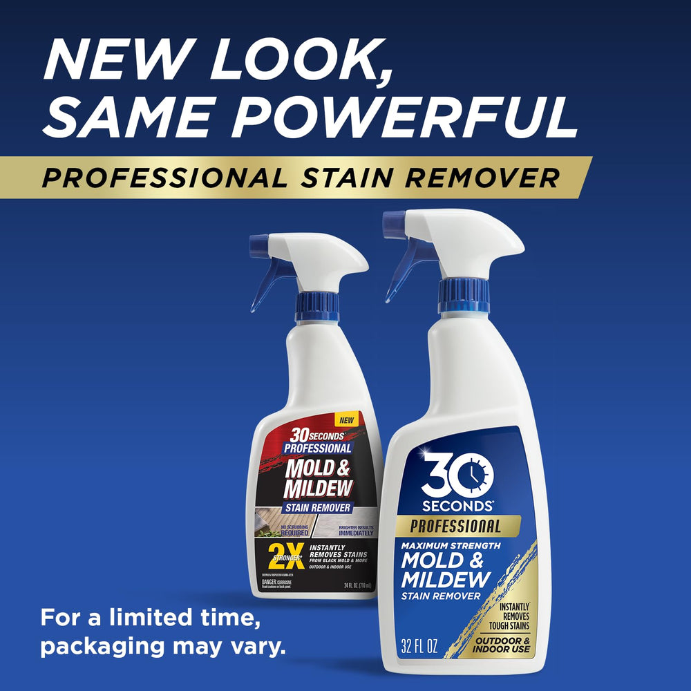 Two-pack set of 30 SECONDS Pro Mold and Mildew Stain Remover.