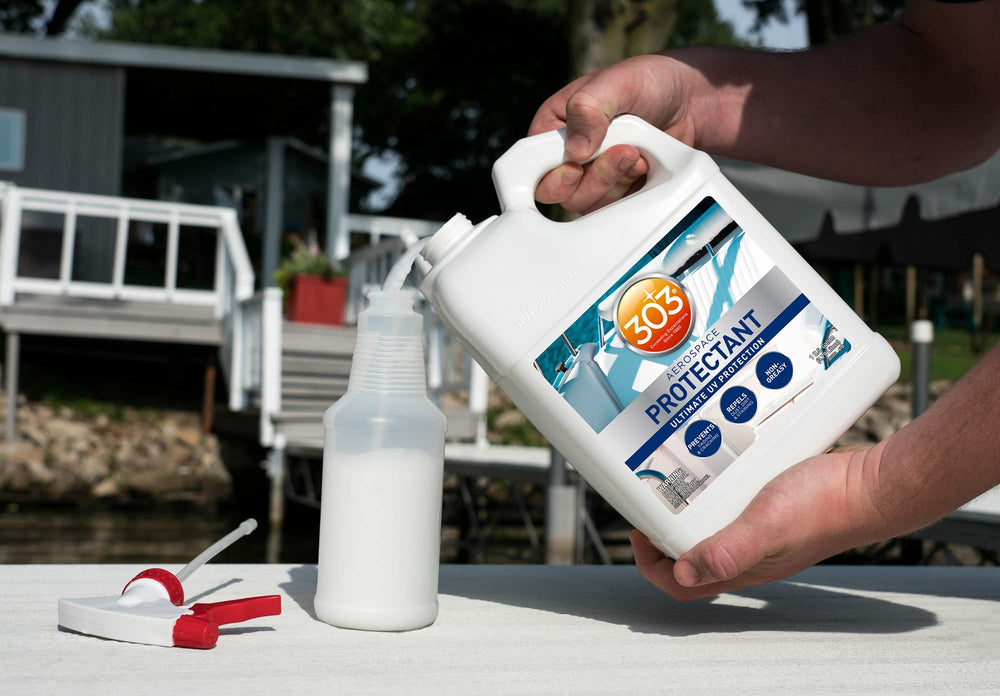 Restores plastic surfaces to near-new luster with 303 Marine Aerospace Protectant.