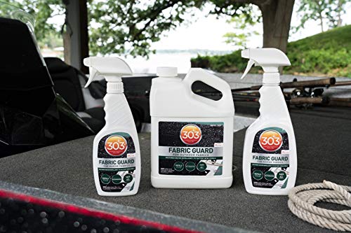 Safe on fabrics including upholstery and suede with Marine Fabric Guard
