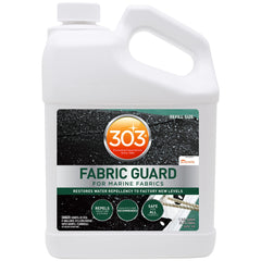 303 Products Marine Fabric Guard applied on outdoor upholstery to create water repellence