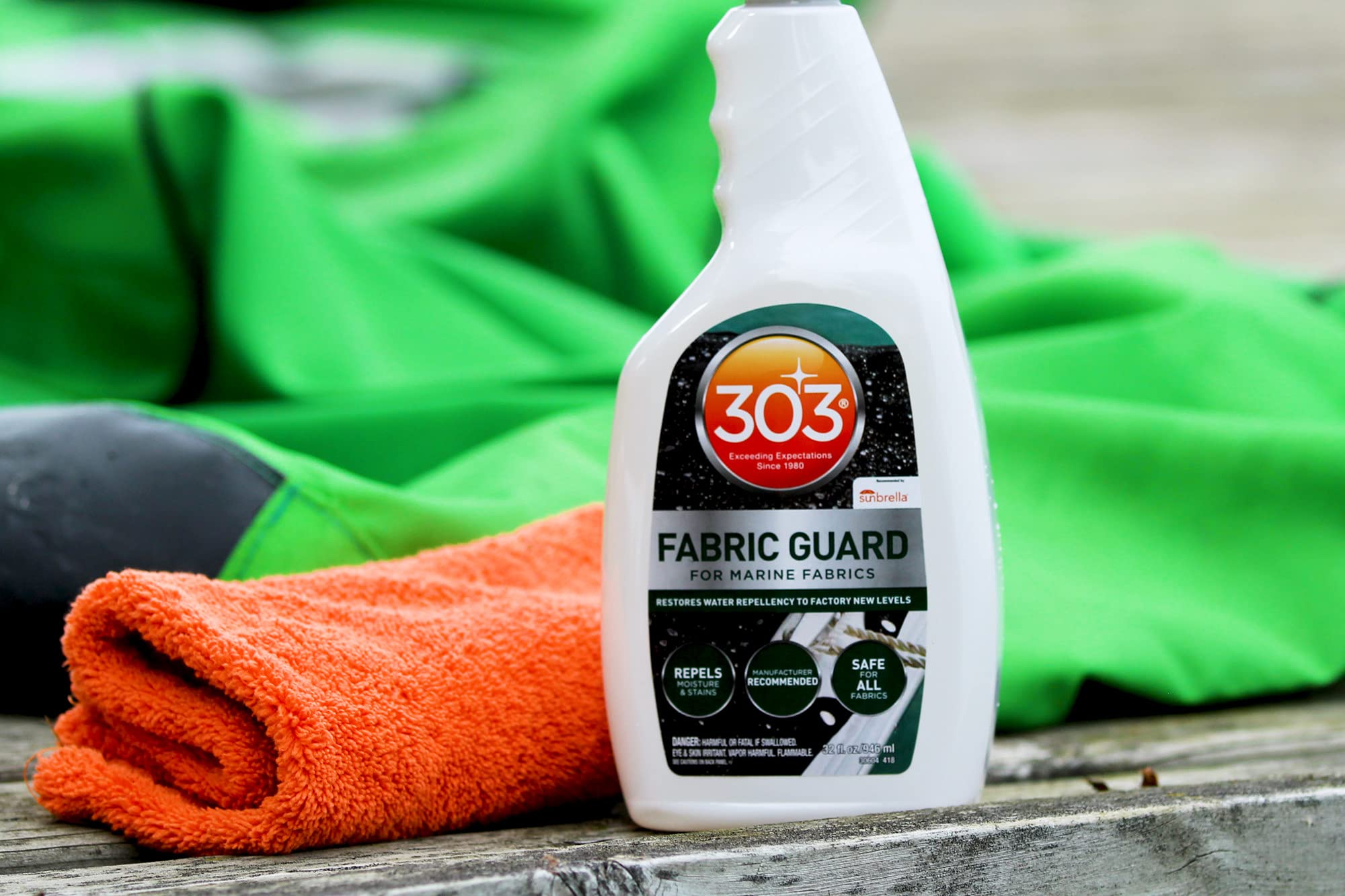 303 Marine Fabric Guard preserves color while maintaining fabric feel