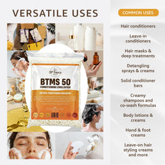 BTMS 50 powder texture in jar for premium cosmetic use