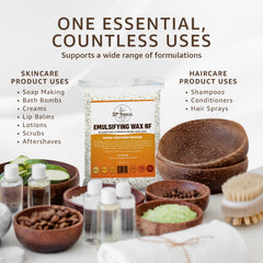33RD PARALLEL SOAP CO Emulsifying Wax NF pastilles dissolving for creamy lotions and creams.