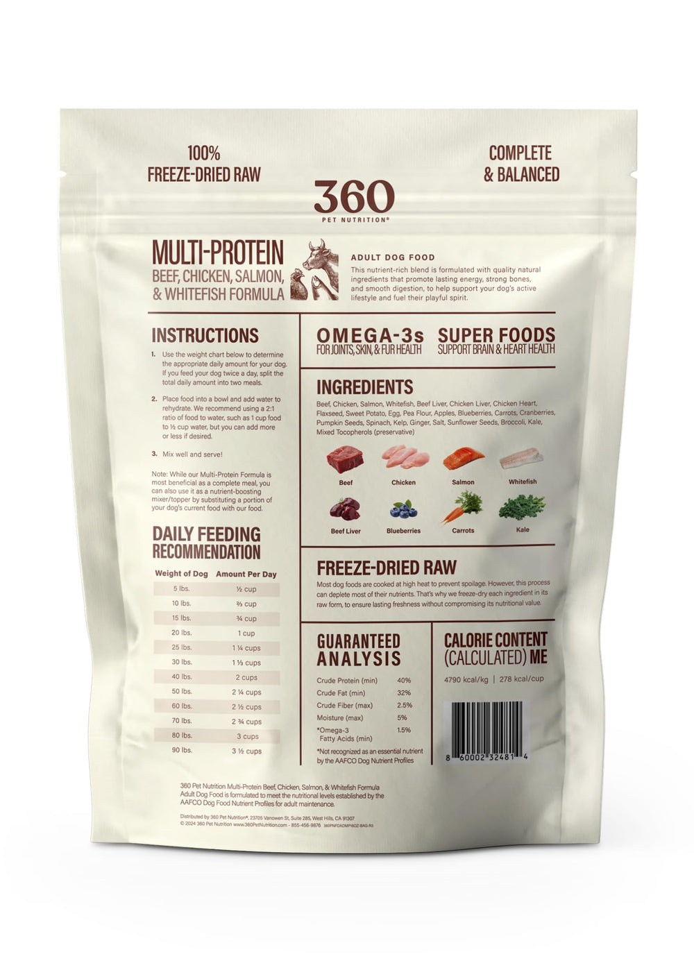 360 Pet Nutrition Made in USA seal signals domestic production and quality