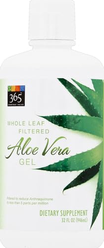 365 by Whole Foods Market Aloe Vera Gel label close-up highlighting branding and clean ingredients