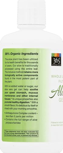 365 by Whole Foods Market Aloe Vera Gel packaging shot showing branding and size