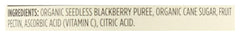 Label close-up showing Organic and Non-GMO verification