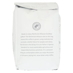 365 Bonne Nuit coffee bag side view emphasizes sustainable sourcing for daily choices.