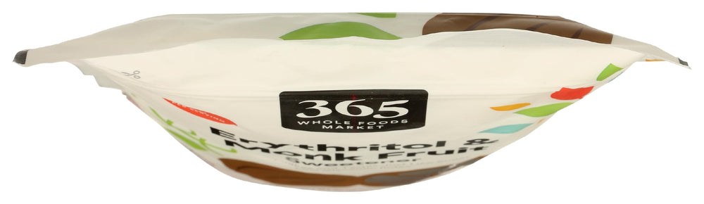 365 by Whole Foods Market label close-up highlighting monk fruit extract.