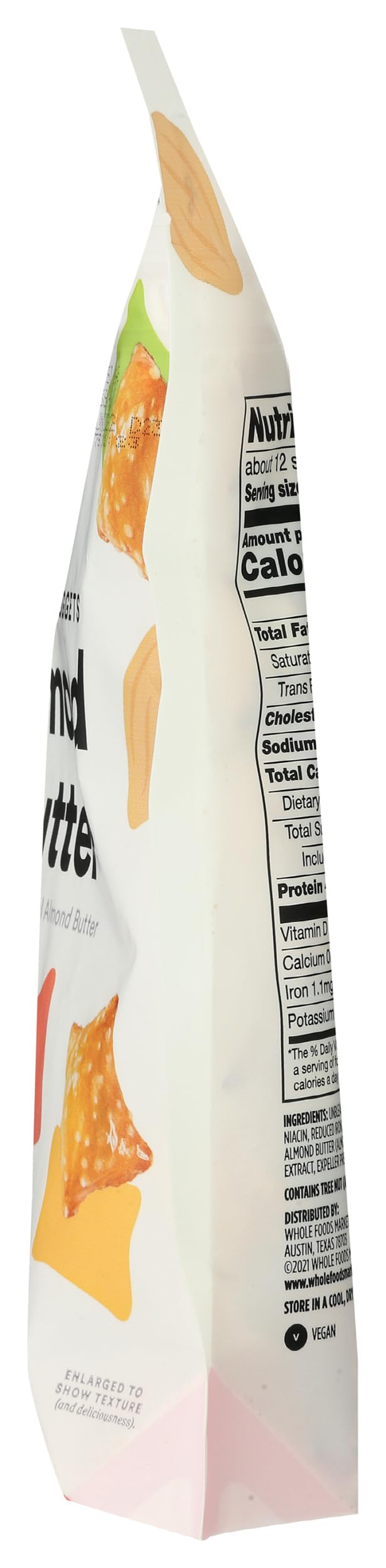 Nutrition facts show protein and no artificial additives