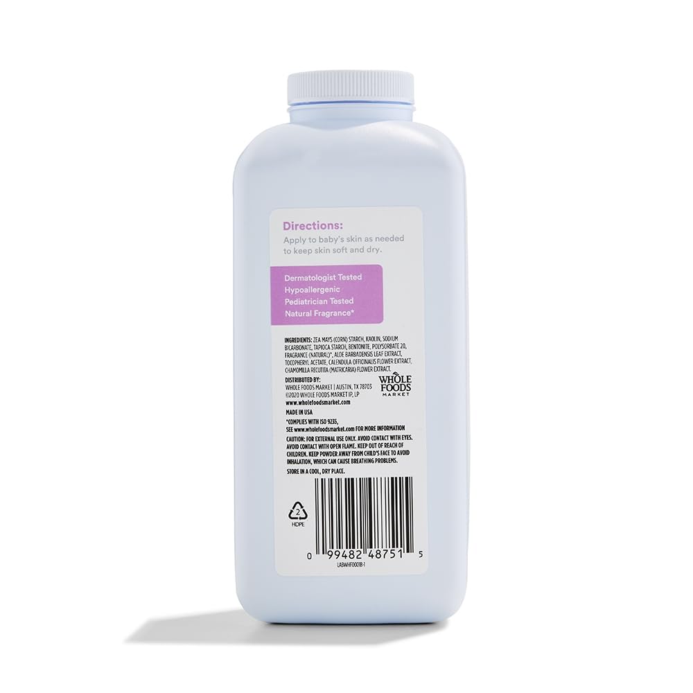 365 by Whole Foods Market Baby Powder with calendula and chamomile extracts for gentle care