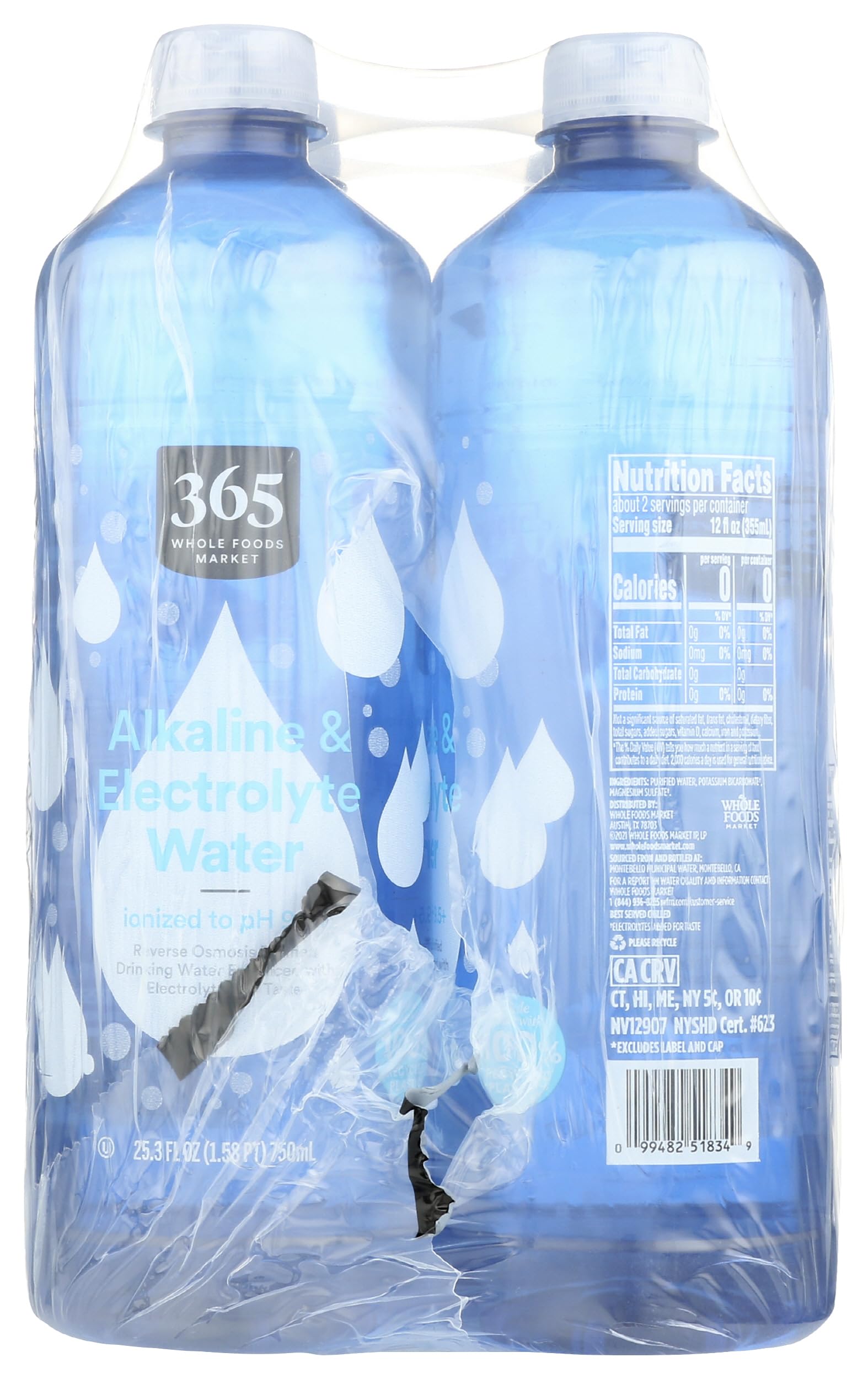 365 by Whole Foods Market bottle pours into glass for refreshing hydration on demand
