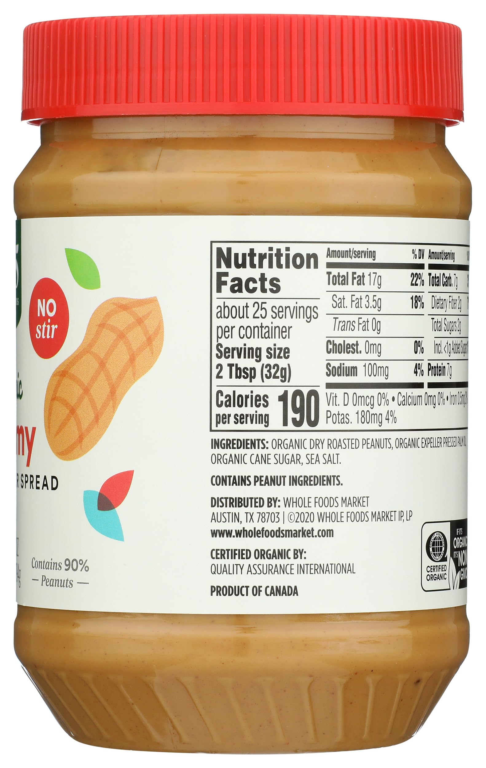 365 by Whole Foods Market creamy peanut butter on bread ready to enjoy