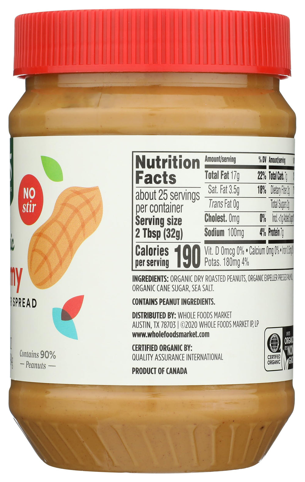 365 by Whole Foods Market creamy peanut butter on bread ready to enjoy