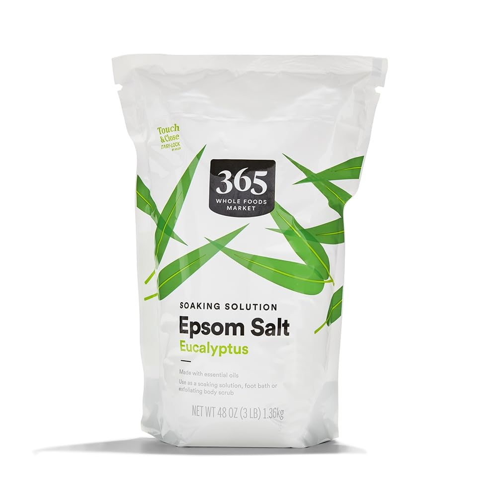 365 by Whole Foods Market Epsom Salt bottle with eucalyptus for a refreshing bath