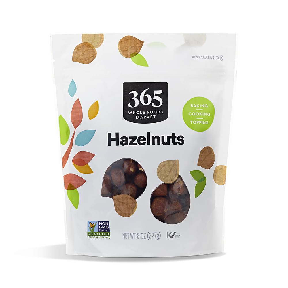 365 by Whole Foods hazelnuts 8 oz packaging for fresh snacking and baking