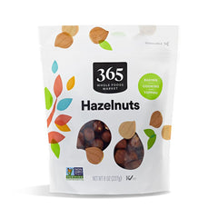 365 by Whole Foods hazelnuts 8 oz packaging for fresh snacking and baking