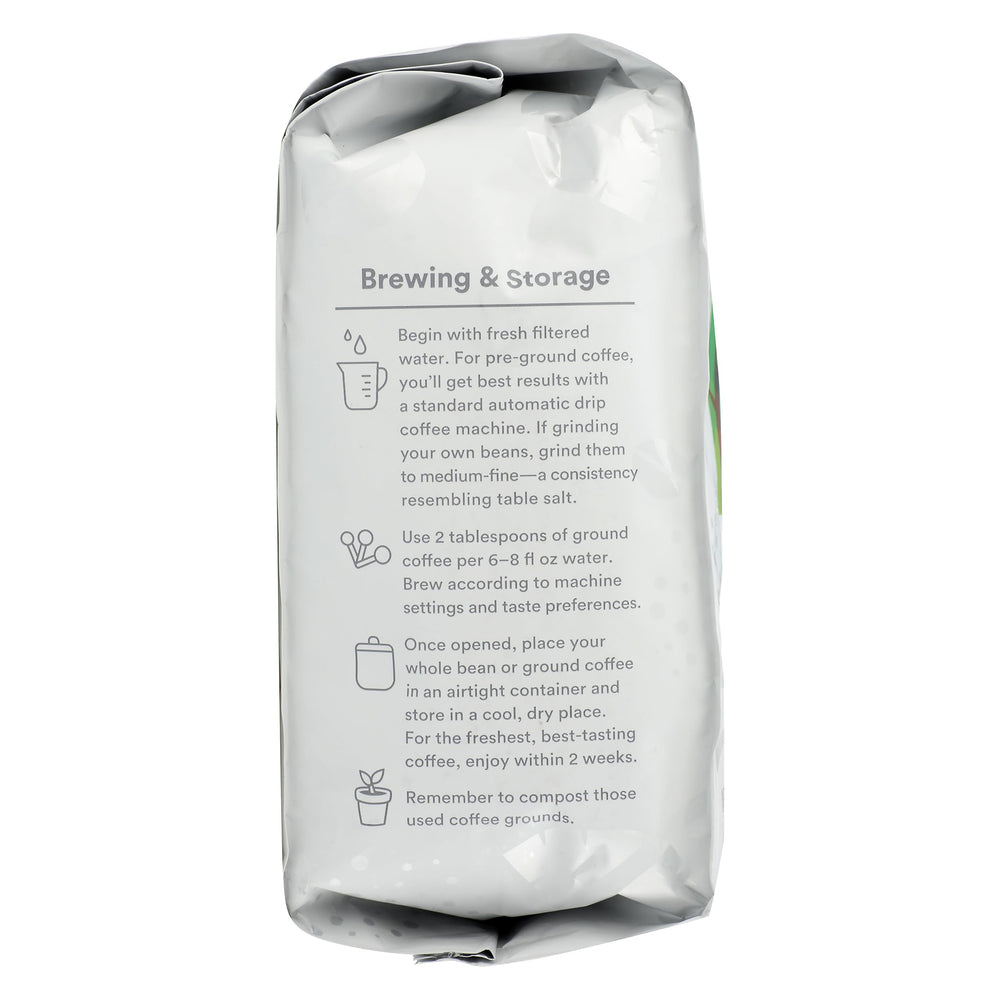 Aromas rise from 365 by Whole Foods Market Hometown Blend steam over a cup