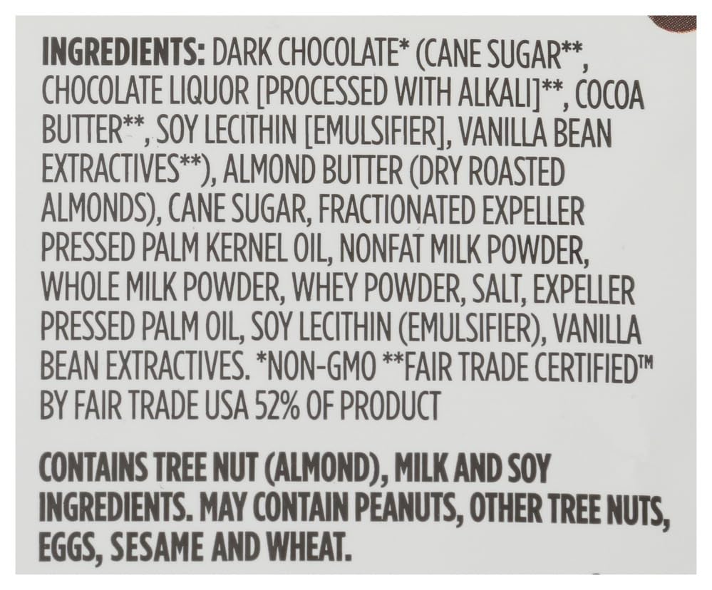 Cross-section view of almond butter filling in a 365 by Whole Foods Market mini cup.