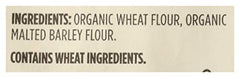 Label on 365 flour showing organic certification and USA sourcing.