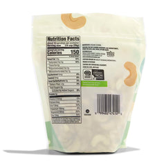 365 by Whole Foods Market organic cashews back view, iron and zinc support for meals.