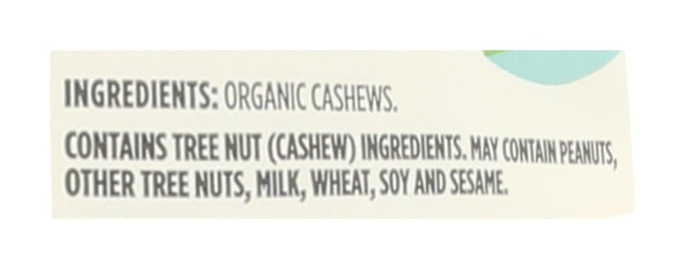 Close-up of 365 cashews in a resealable bag for freshness.
