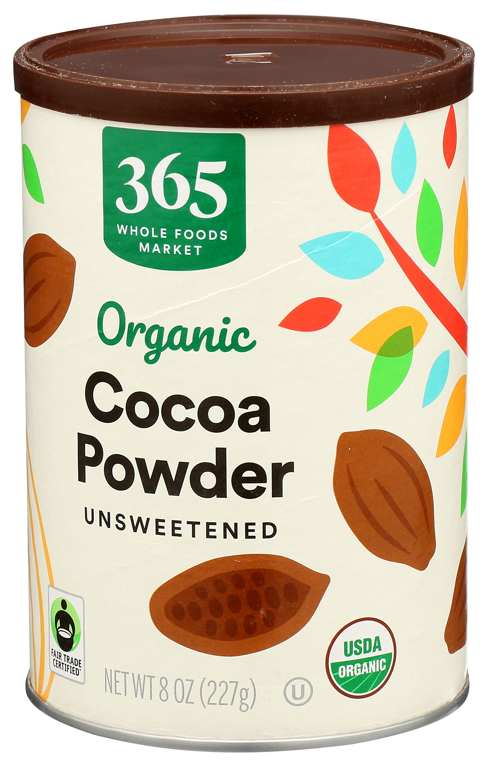 365 by Whole Foods Market cocoa powder pour shows easy pour control for hot cocoa and batter