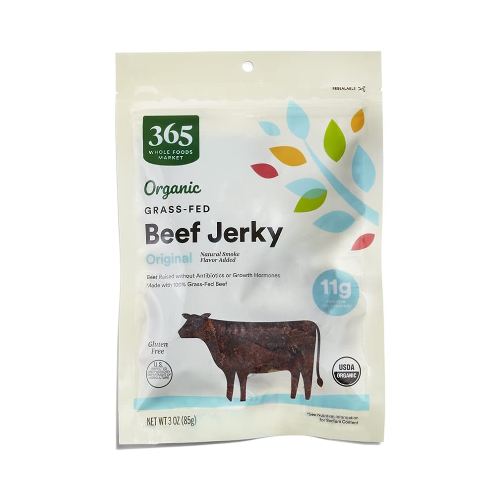 365 by Whole Foods Market organic beef jerky 3 oz pack – convenient on-the-go snack