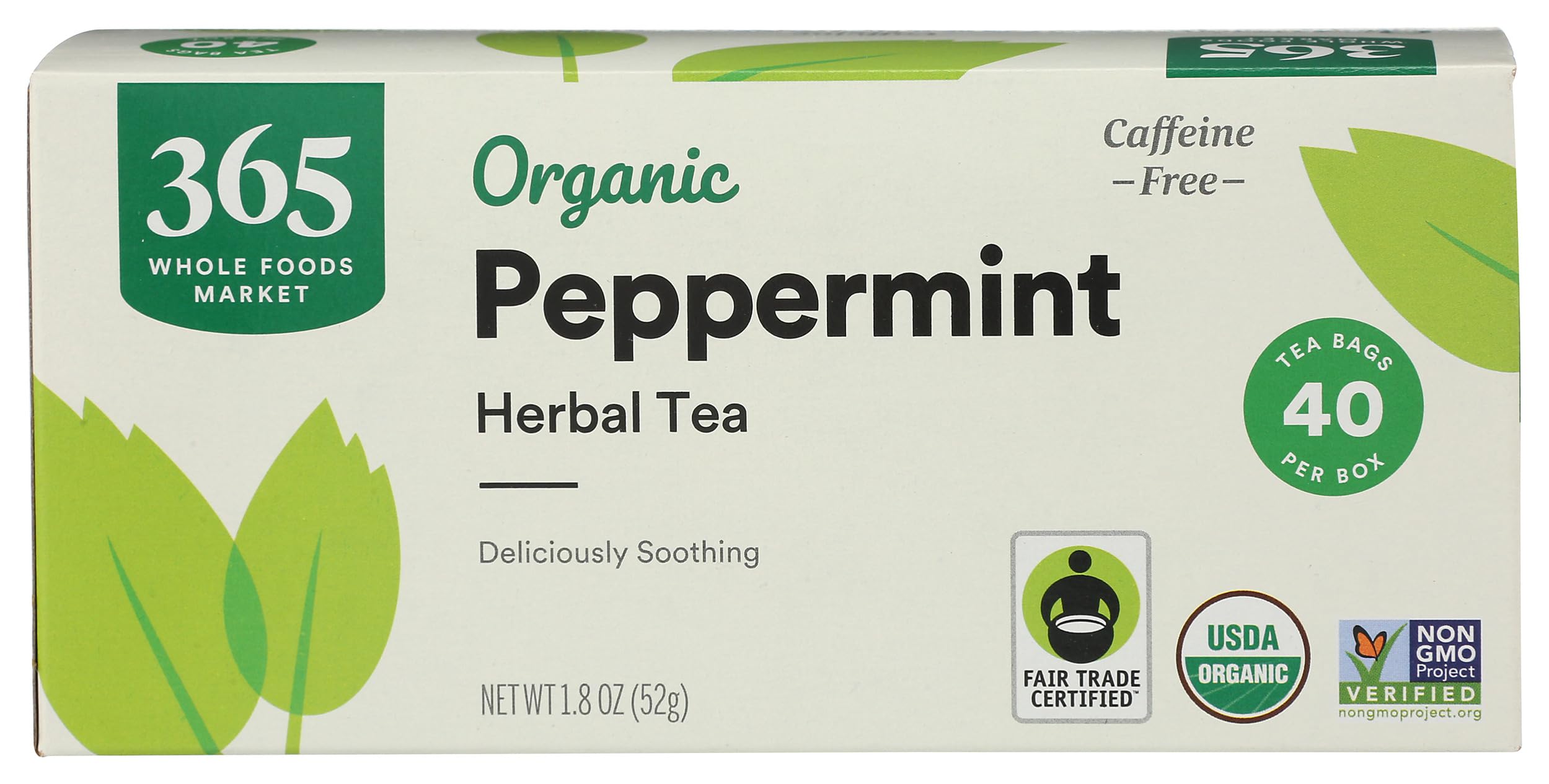 Aromatic steam from 365 Organic Peppermint Tea fills the kitchen.