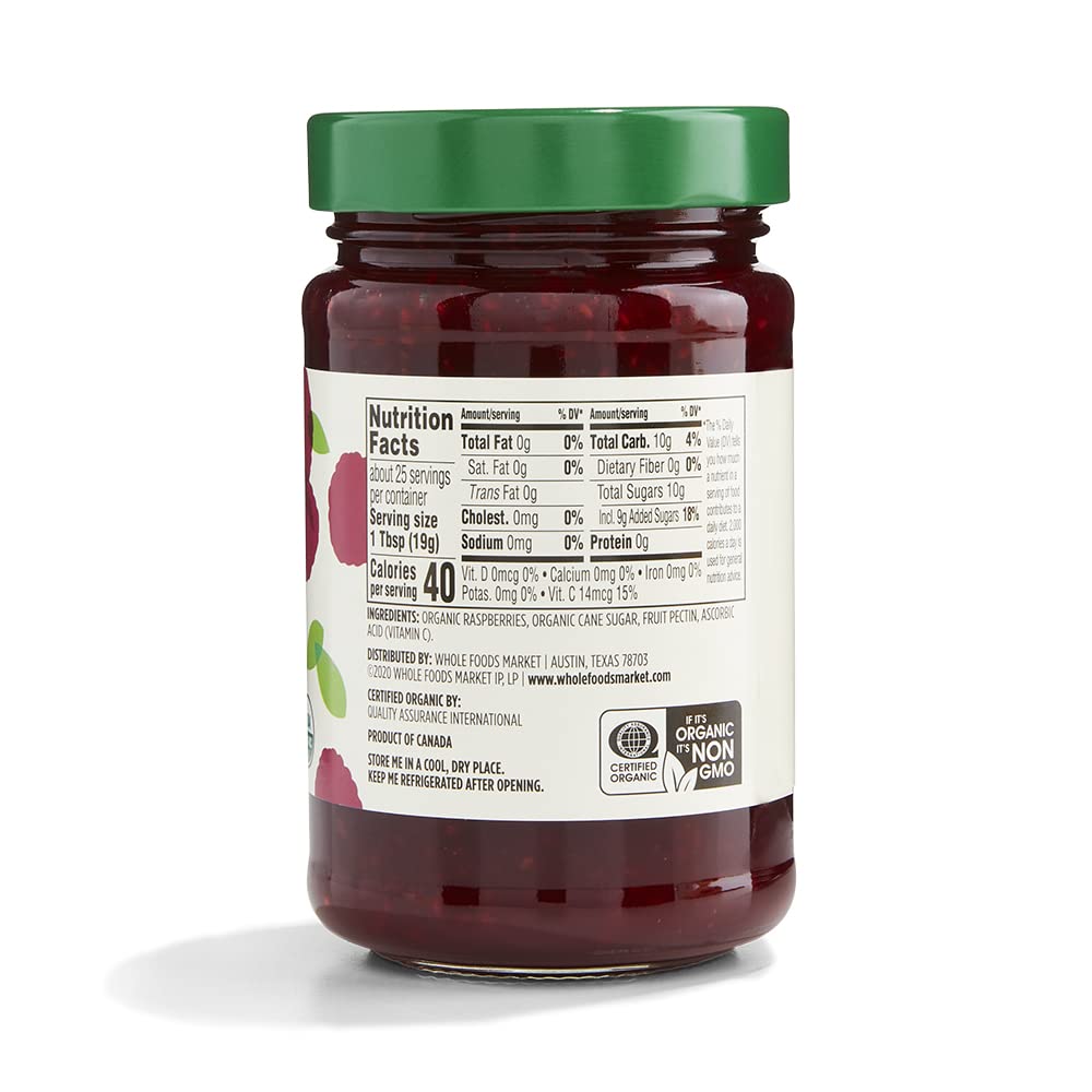 365 by Whole Foods Market Raspberry Fruit Spread on bagel for a quick breakfast.