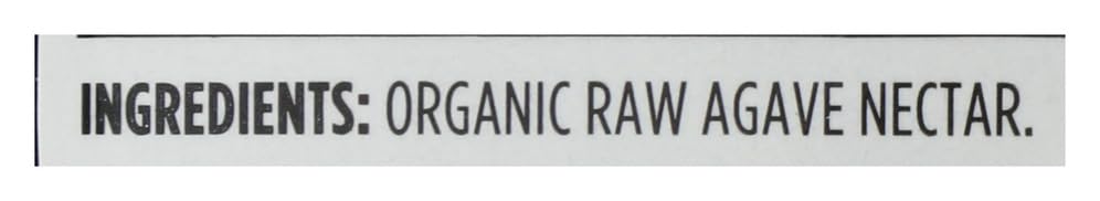 365 by Whole Foods Market organic raw agave nectar label showing organic status