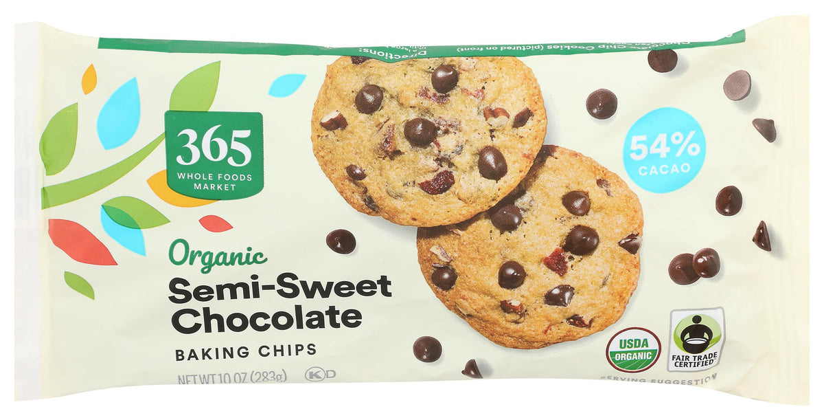 365 by Whole Foods Market organic semi-sweet chips in resealable bag for baking
